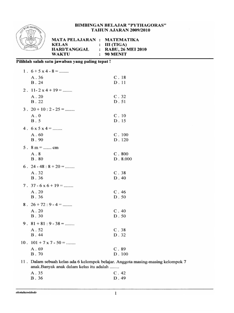 Menguasai Matematika Kelas 3 SD Semester 2 Panduan Lengkap dengan Menguasai Matematika Kelas 3 SD Semester 2 Panduan Lengkap dengan