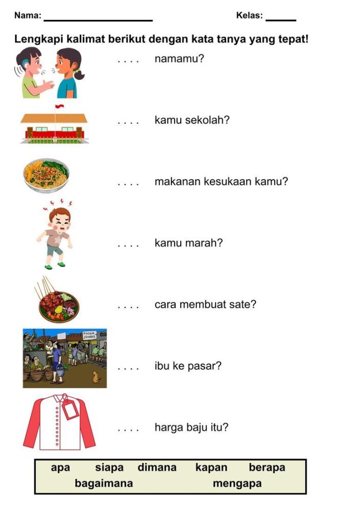 5 Contoh Soal Kalimat Tanya Kelas 2 SD yang Wajib Dikuasai Siswa di Tahun 2026