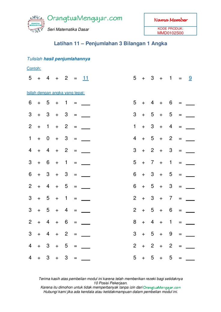 Soal Matematika Kelas 1 SD Semester 1 Soal sd kelas 1 Pelajaran