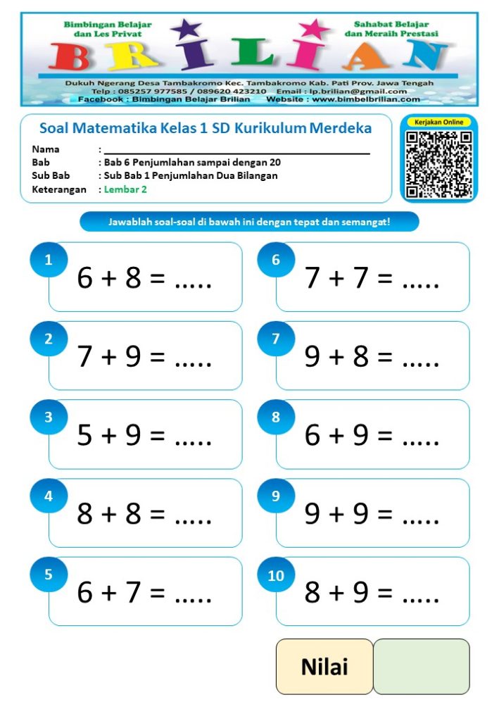 5 Contoh Soal Matematika untuk Anak Kelas 1 SD yang Wajib Dikuasai Sebelum Ujian 2026
