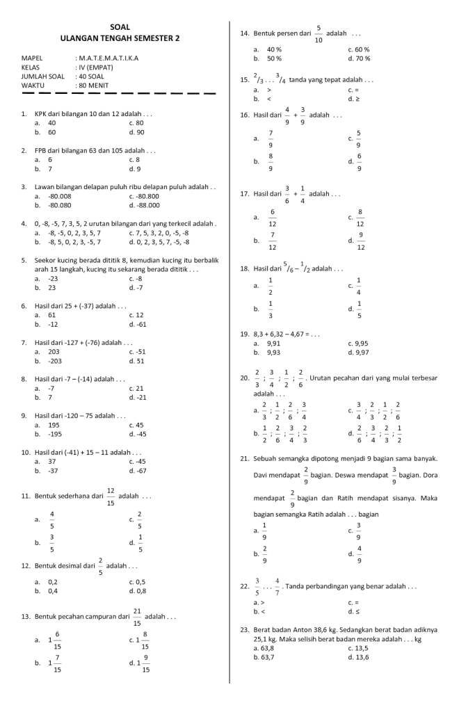 5 Tips Jitu Hadapi Soal PAT Matematika Kelas 6 Semester 2 yang Wajib Kamu Coba