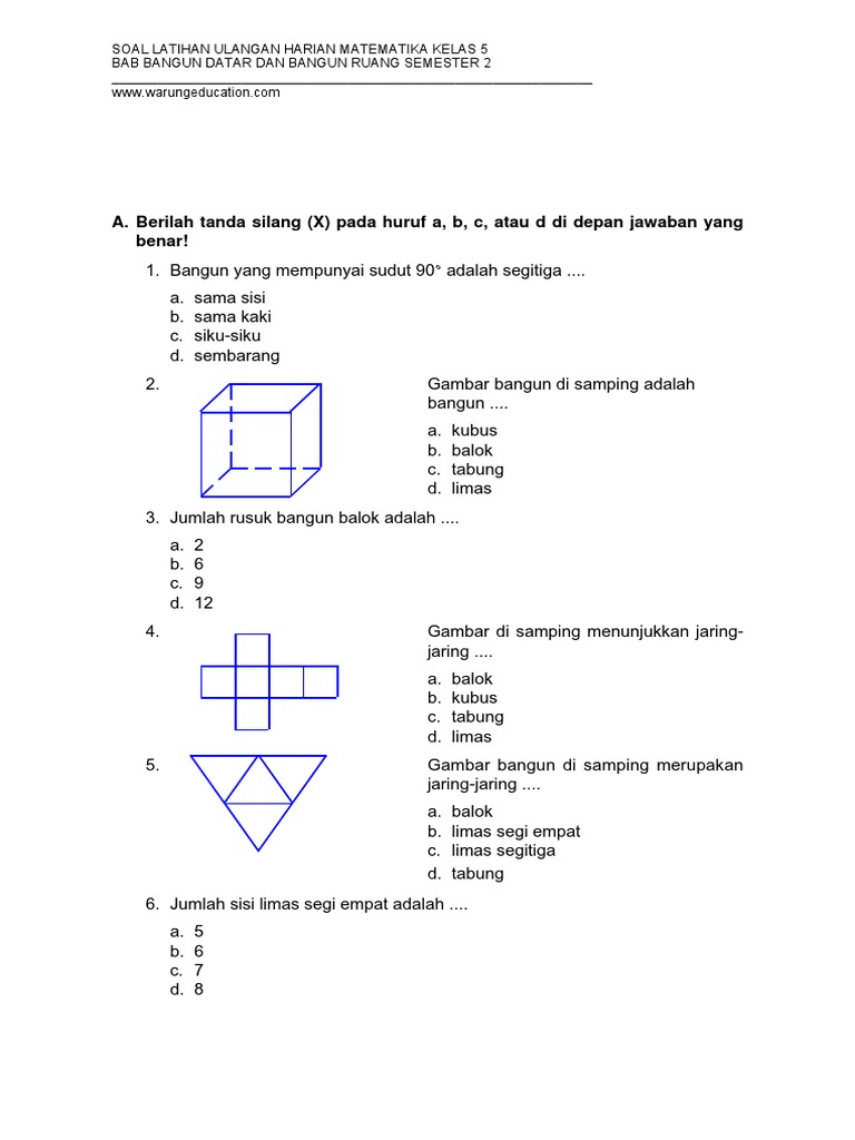 7 Cara Menguasai Soal Matematika Kelas 6 Semester 2 Bangun Ruang yang Jarang Diketahui 7 Cara Menguasai Soal Matematika Kelas 6 Semester 2 Bangun Ruang yang Jarang Diketahui