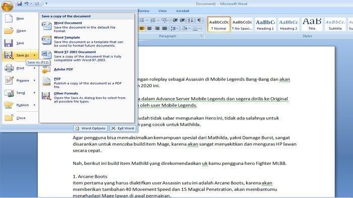 7 Rahasia Cara Ubah Word ke PDF Word 2007 yang Jarang Diketahui Selama Ini 7 Rahasia Cara Ubah Word ke PDF Word 2007 yang Jarang Diketahui Selama Ini