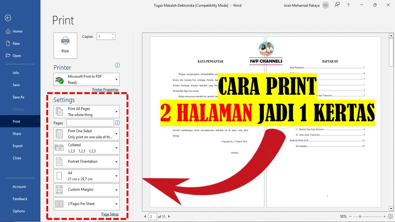 7 Rahasia Cara ubah Word jadi 2 halaman 1 lembar yang Selama Ini Salah