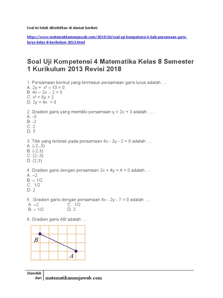 7 Rahasia Menguasai contoh soal matematika kelas 8 semester 1 kurikulum 2013 Sekarang Juga