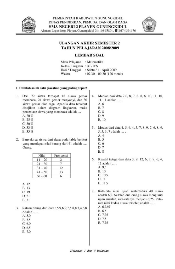75 Contoh Soal Matematika Ulangan Akhir Semester 1 Kelas 8 Ternyata Semudah Ini Jika Tahu Triknya 75 Contoh Soal Matematika Ulangan Akhir Semester 1 Kelas 8 Ternyata Semudah Ini Jika Tahu Triknya
