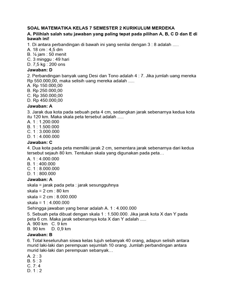 Akhirnya Terkuak: Soal Ujian Kelas 7 Semester 2 Matematika 2026 yang Sulit Diselesaikan