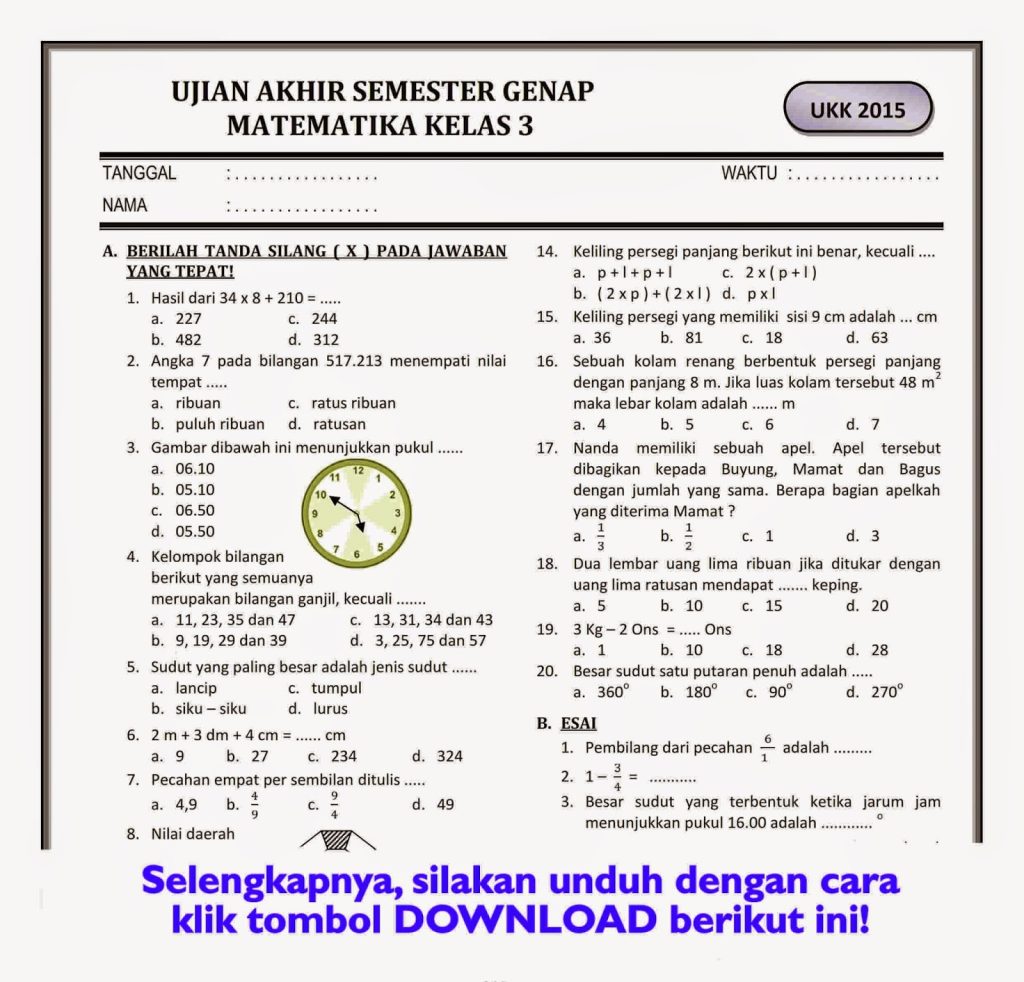 Contoh Soal UKK Kelas 4 Semester 2 Ternyata Bisa Bocor dari Soal STS PKN Kelas 5, Wajib Tahu Sebelum Terlambat Contoh Soal UKK Kelas 4 Semester 2 Ternyata Bisa Bocor dari Soal STS PKN Kelas 5, Wajib Tahu Sebelum Terlambat