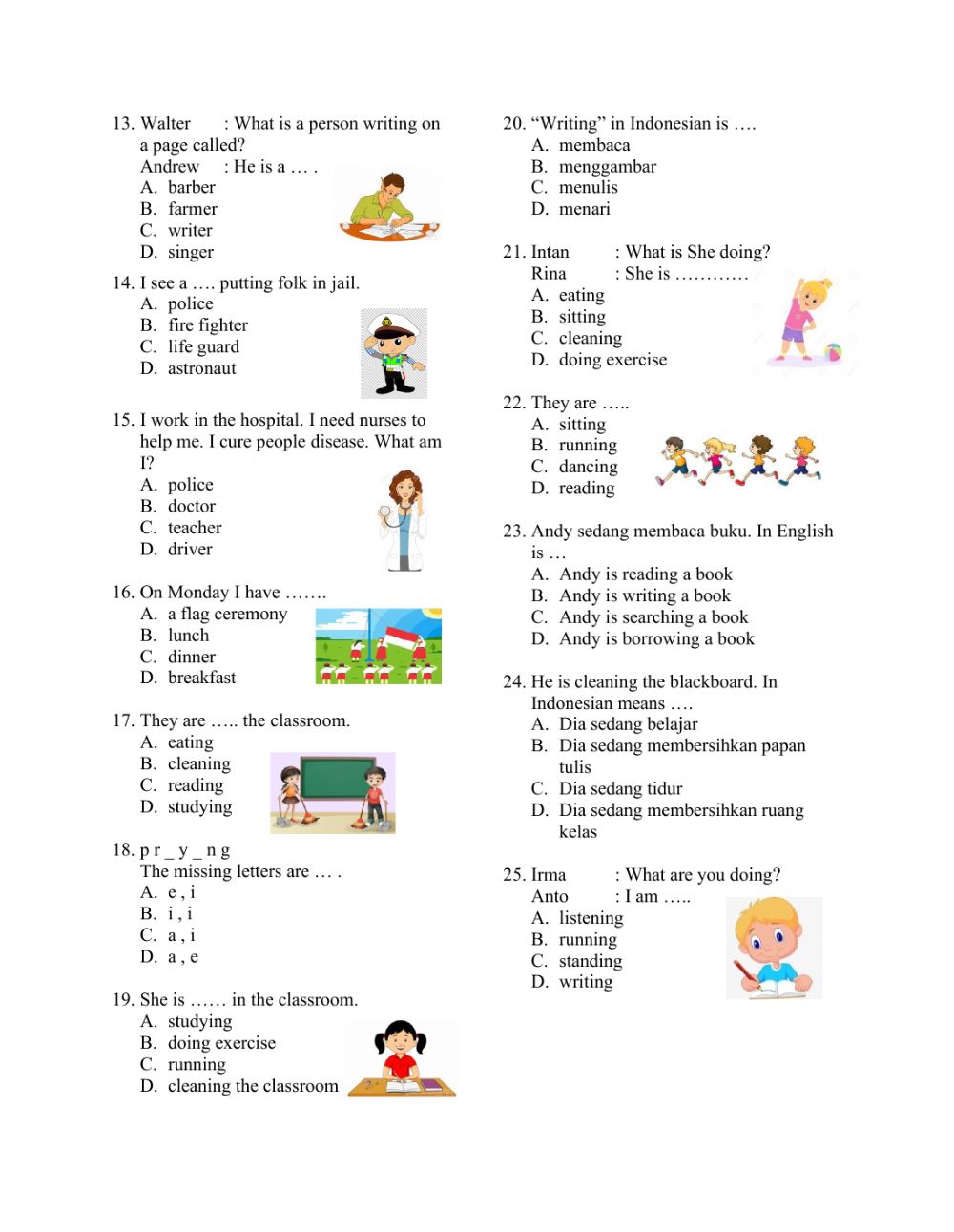 Jangan Bingung Lagi Cari Referensi: Latihan Soal Bahasa Inggris Kelas 3 SD Public Places Plus Kunci Jawaban Terbaru Jangan Bingung Lagi Cari Referensi: Latihan Soal Bahasa Inggris Kelas 3 SD Public Places Plus Kunci Jawaban Terbaru