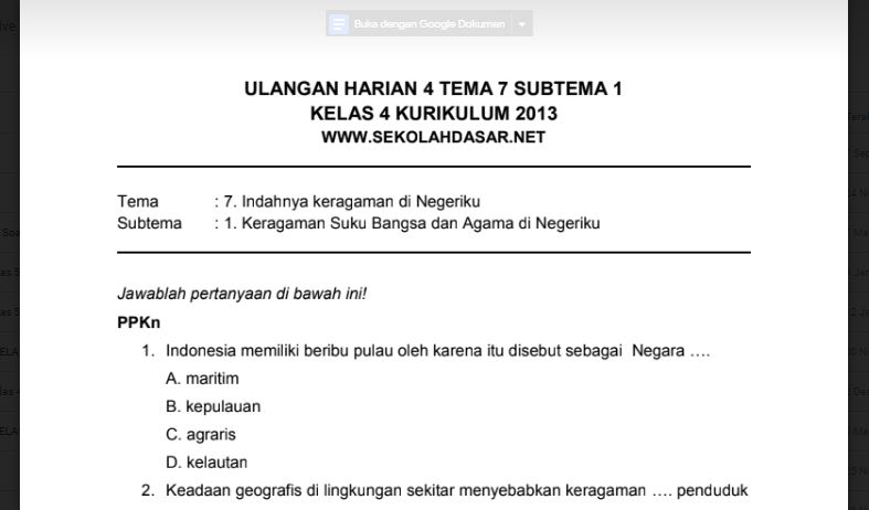 Kumpulan Soal Ulangan Harian K13 Kelas 4 Semester 1 dan 2 Lengkap Kunci Jawaban Terbaru 2026 Kumpulan Soal Ulangan Harian K13 Kelas 4 Semester 1 dan 2 Lengkap Kunci Jawaban Terbaru 2026