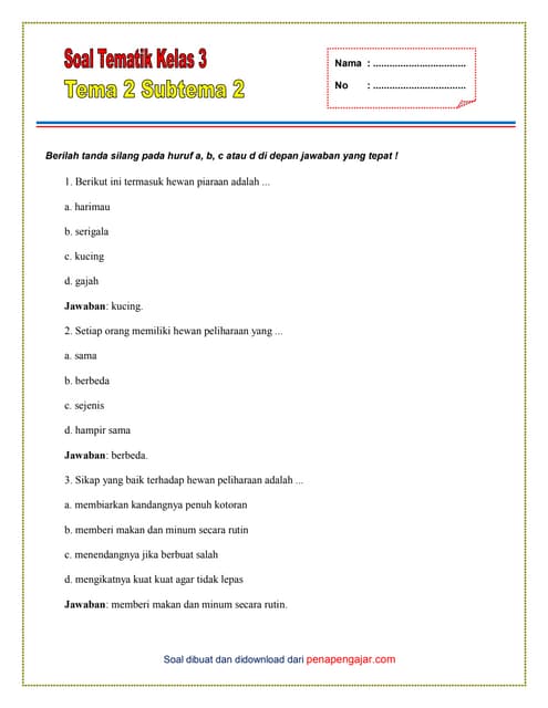 Rahasia Jawab Cepat Soal Tema 2 Subtema 2 Kelas 3 SD Agar Nilai Sempurna Rahasia Jawab Cepat Soal Tema 2 Subtema 2 Kelas 3 SD Agar Nilai Sempurna