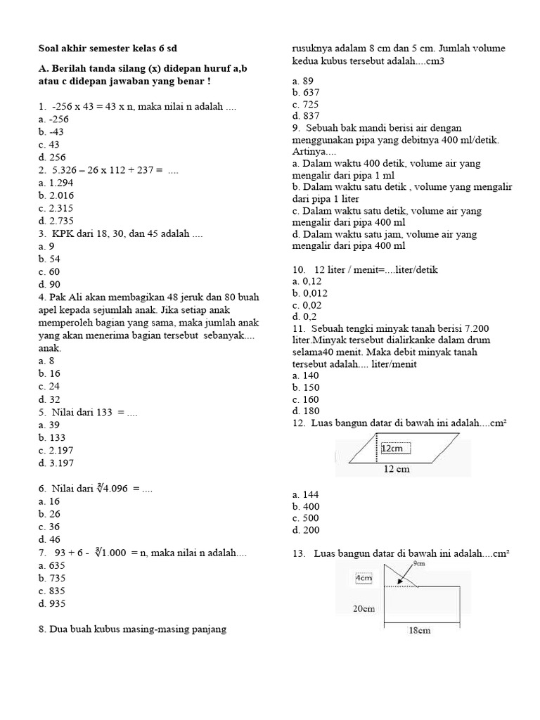 Rahasia Lulus Nilai Sempurna dengan Latihan Soal UAS SD Kelas 6 Semester 2 Terbaru