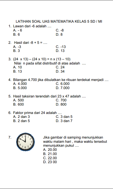 Rahasia Nilai Sempurna dengan Latihan Soal UAS SD Kelas 5 Semester 2 Terbaru
