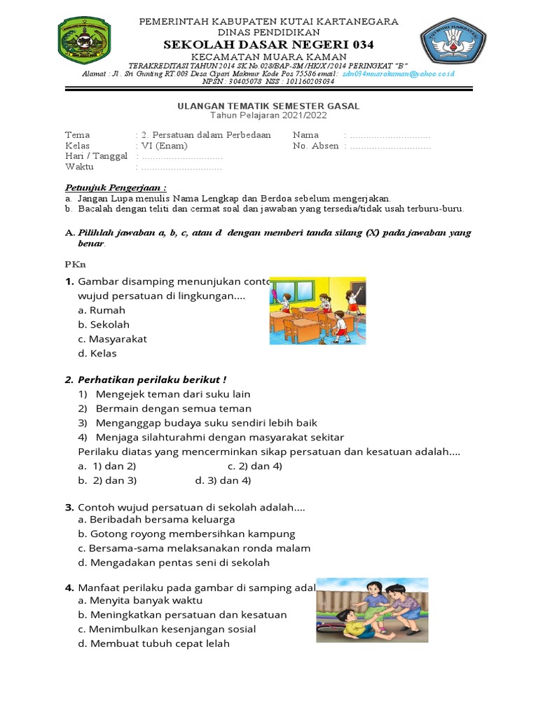 Rahasia Skor Sempurna Kerjakan Soal Tema 2 Sub Tema 3 Kelas 6 K13 yang Wajib Tahu