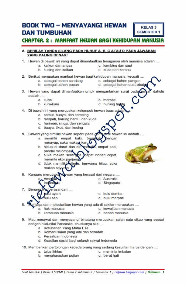 Rahasia Skor Tinggi Kerjakan soal tema 2 subtema 1 kelas 3 revisi 2018 Agar Juara