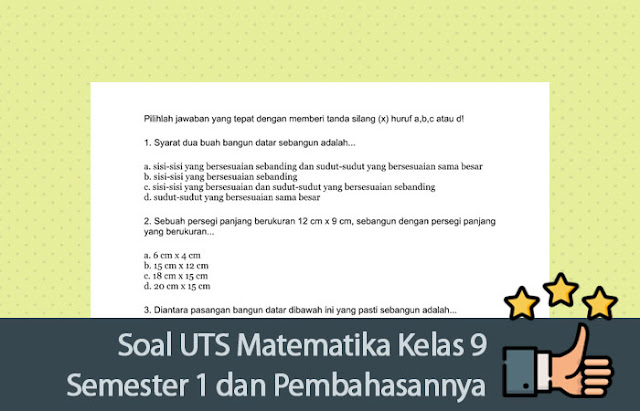Rahasia contoh soal matematika kelas 9 semester 1 dan pembahasannya Bikin Nilai Naik Cepat Rahasia contoh soal matematika kelas 9 semester 1 dan pembahasannya Bikin Nilai Naik Cepat