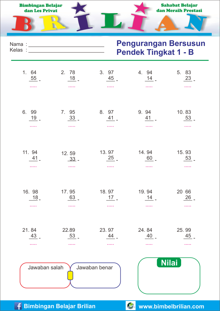 Ternyata 7 Modul Soal Matematika Kelas 2 SD Penjumlahan dan Pengurangan Bersusun Ini Wajib Dicoba