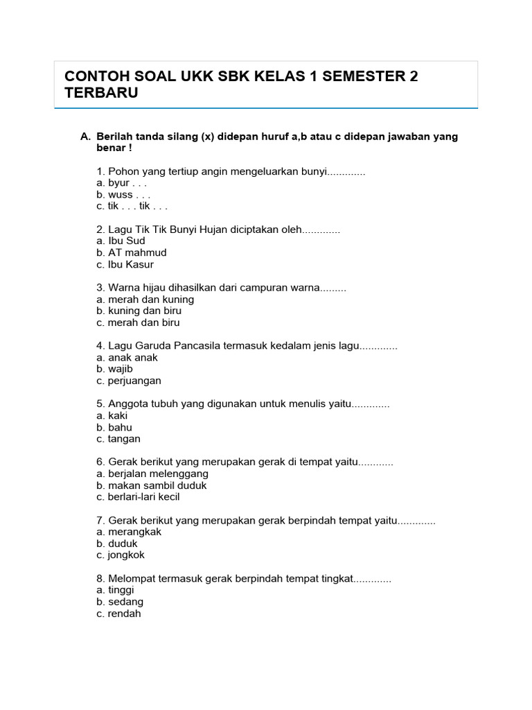 Ternyata Ini Dia Kumpulan Contoh Soal UKK Kelas 2 Tema 9 Sub Tema 4 yang Wajib Dikuasai Siswa Sebelum Ujian Ternyata Ini Dia Kumpulan Contoh Soal UKK Kelas 2 Tema 9 Sub Tema 4 yang Wajib Dikuasai Siswa Sebelum Ujian