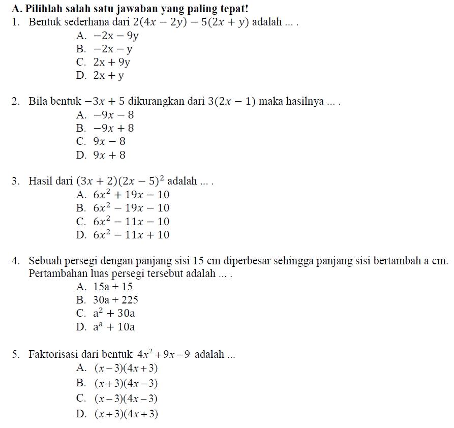 Wajib Kamu Tahu 8 Contoh Soal Matematika Kelas 8 Semester 1 Beserta Konci Jawaban di 2026 Wajib Kamu Tahu 8 Contoh Soal Matematika Kelas 8 Semester 1 Beserta Konci Jawaban di 2026