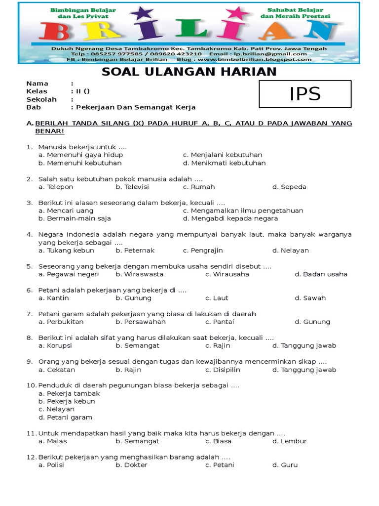 Wajib Tahu! 10 Contoh Soal IPS Kelas 3 SD Semester 1 Agar Anak Siap Ujian