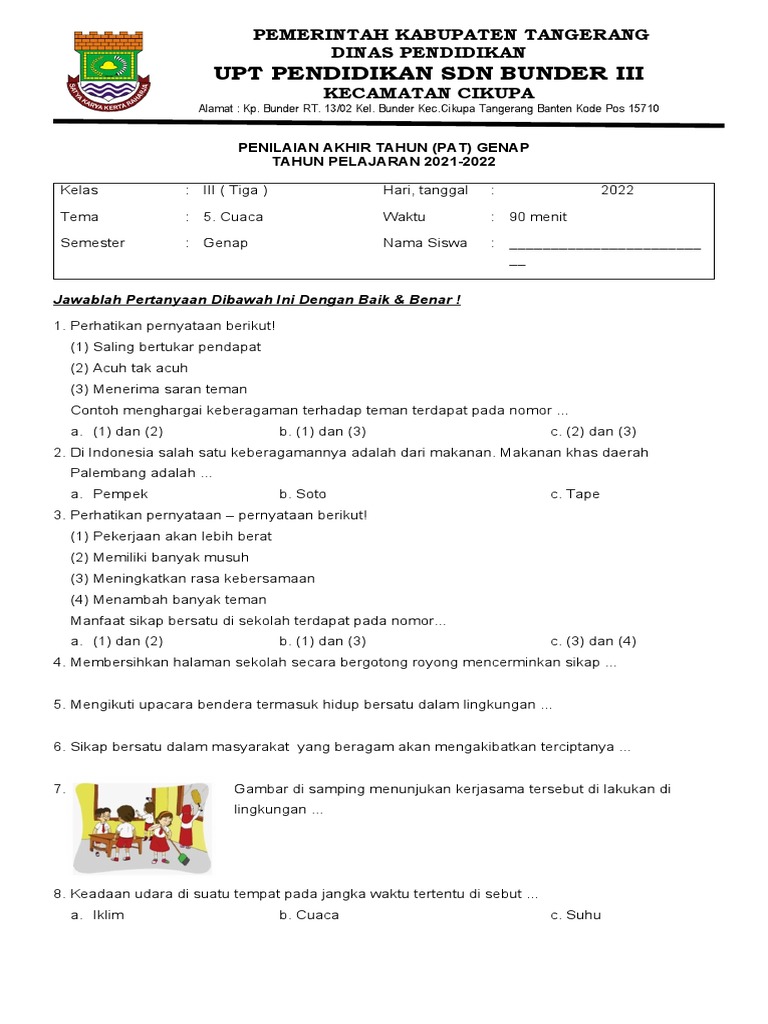 Wajib Tahu! Bocoran Soal UTS Tema 5 Kelas 3 dan Kunci Jawaban Agar Nilai Sempurna Wajib Tahu! Bocoran Soal UTS Tema 5 Kelas 3 dan Kunci Jawaban Agar Nilai Sempurna