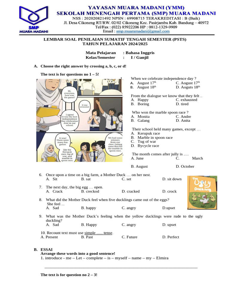 latihan soal bahasa inggris kelas 8 chapter 3 latihan soal bahasa inggris kelas 8 chapter 3